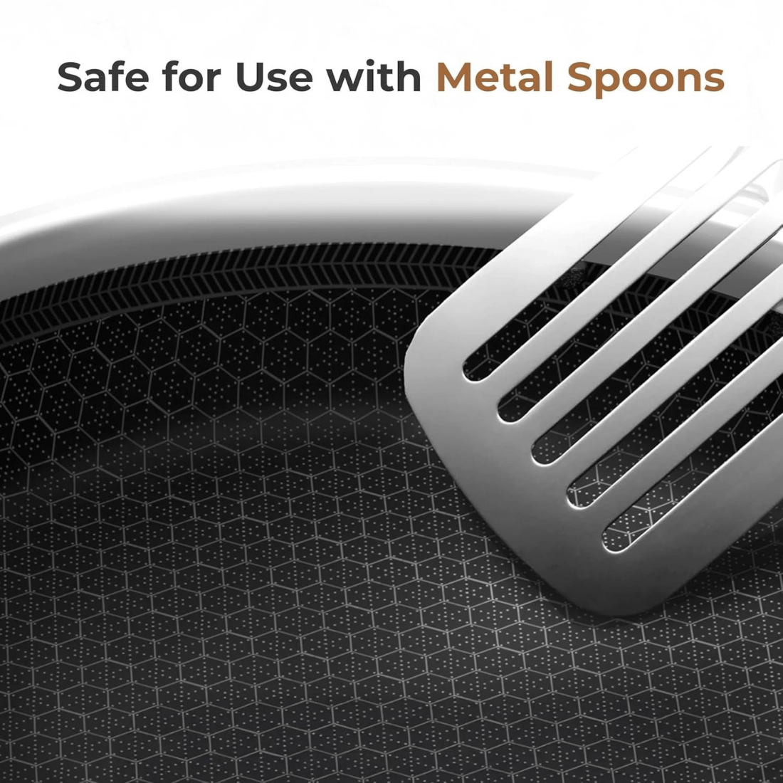 Tri-Ply Stainless Steel Honeycomb Fry Pan with Lid(26cm)