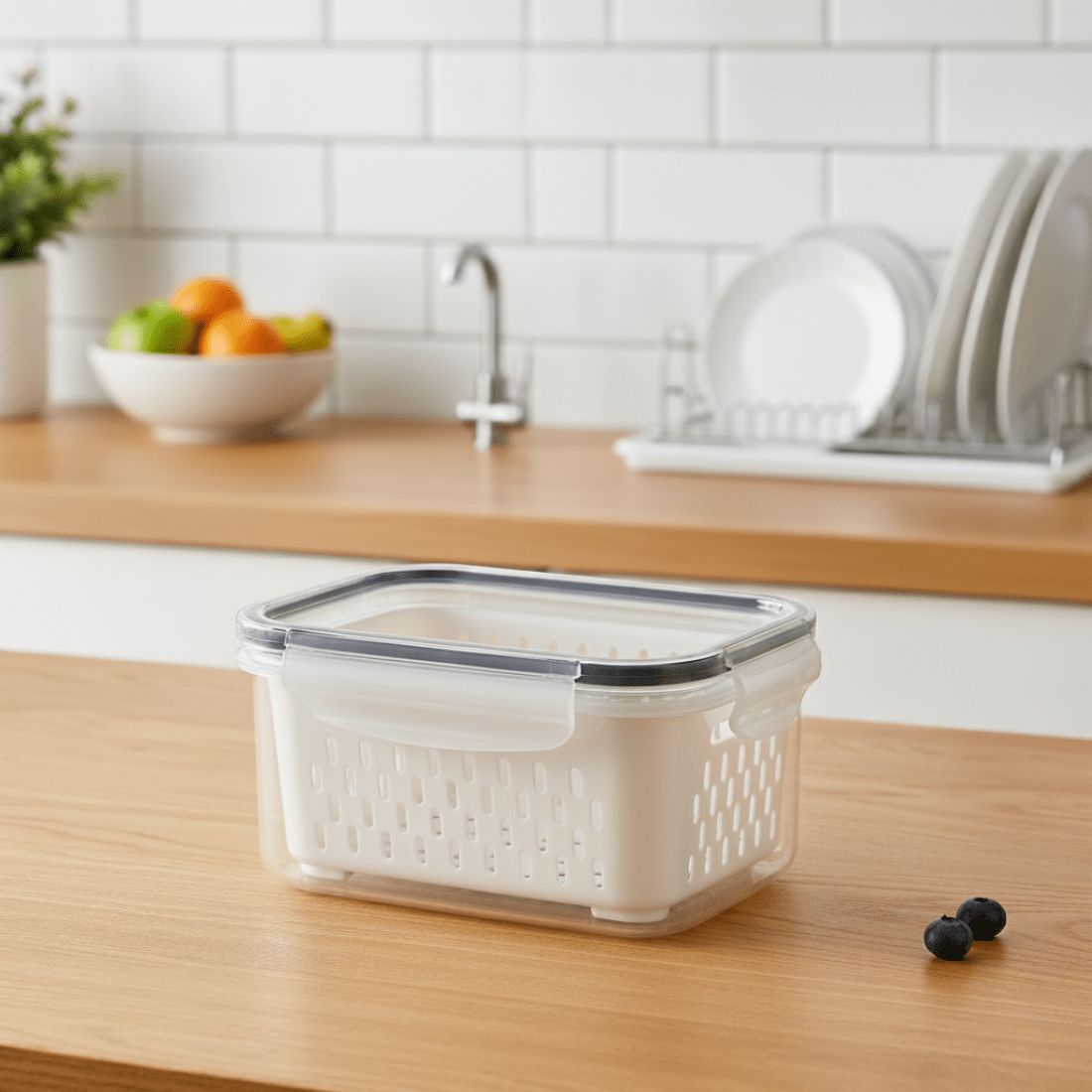 Multifunctional Plastic Sealed Rectangular 800ml Storage Box(Pack of 2)