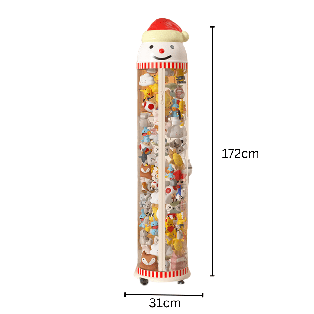 Multipurpose Transparent Plastic Kids Toy Storage Container with Zipper(31cm)
