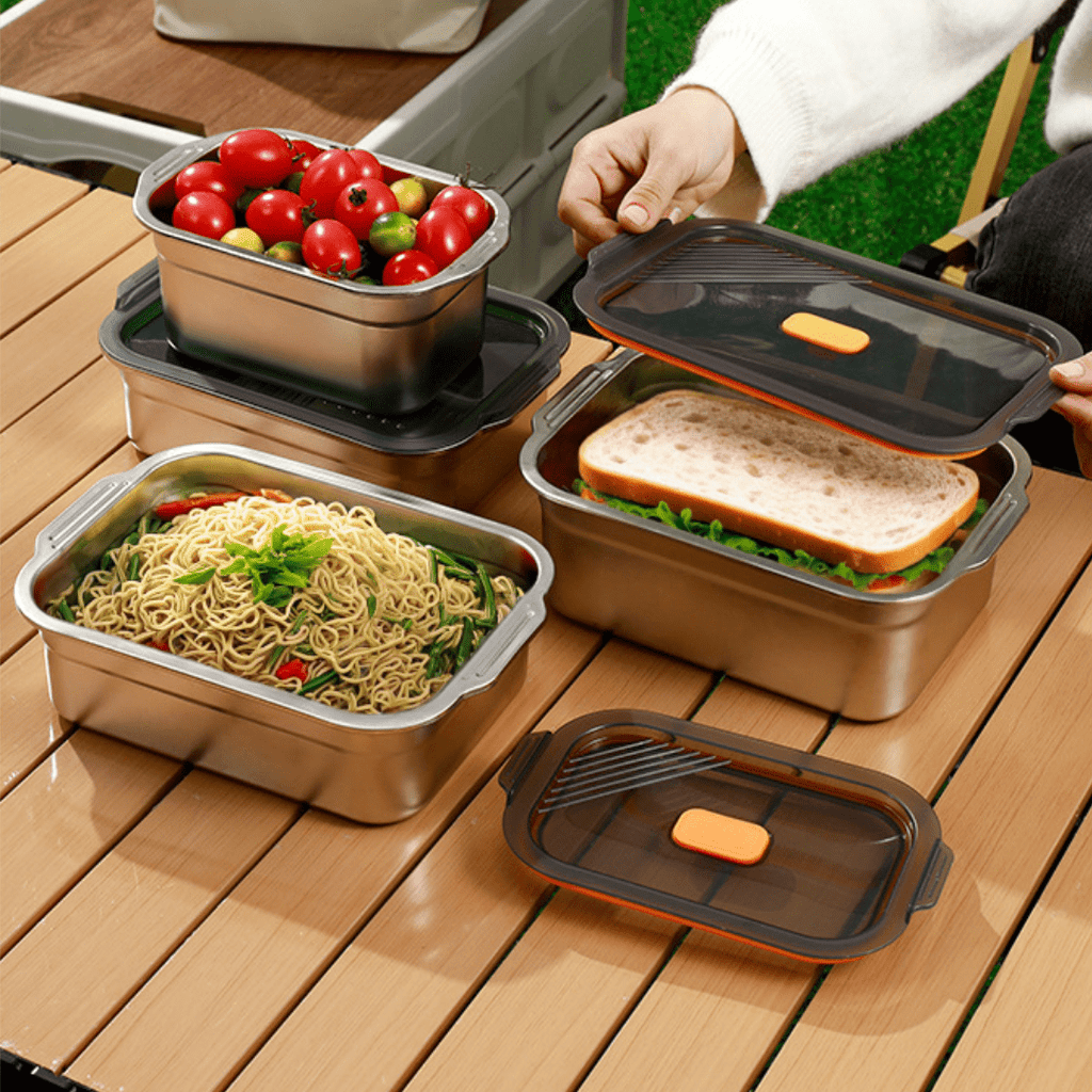 Multifunctional Vacuum-Sealed Stainless Steel Food Storage Container