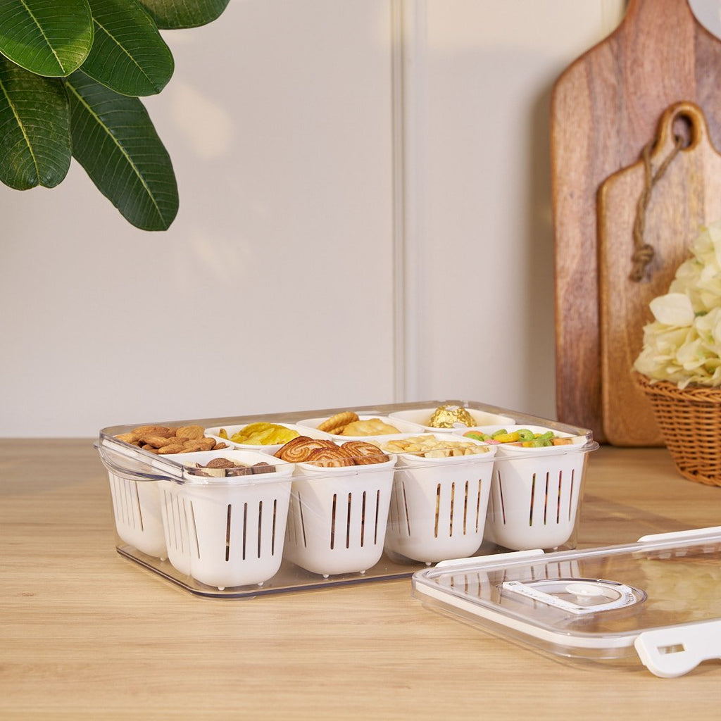 Multi Compartment Transparent Storage Box (8-GRID)