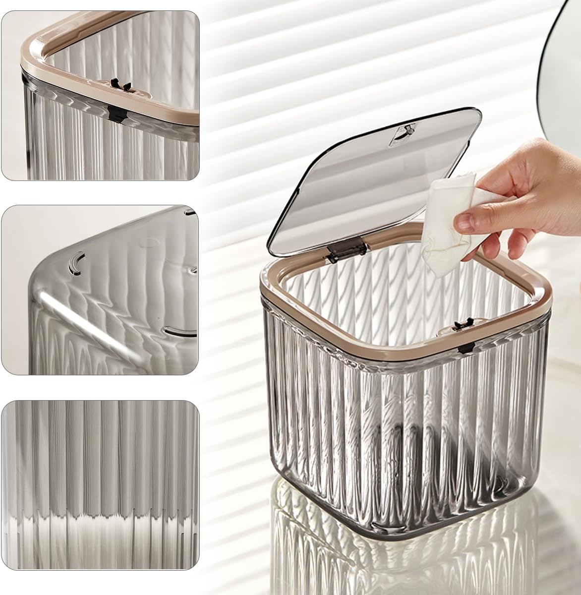 Multi-Purpose Compact Storage Box with Lid