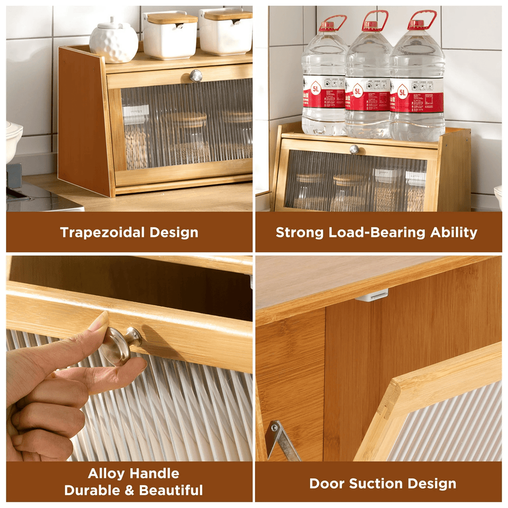Multifunctional Bamboo Wood Kitchen Countertop Storage Rack(50cm)