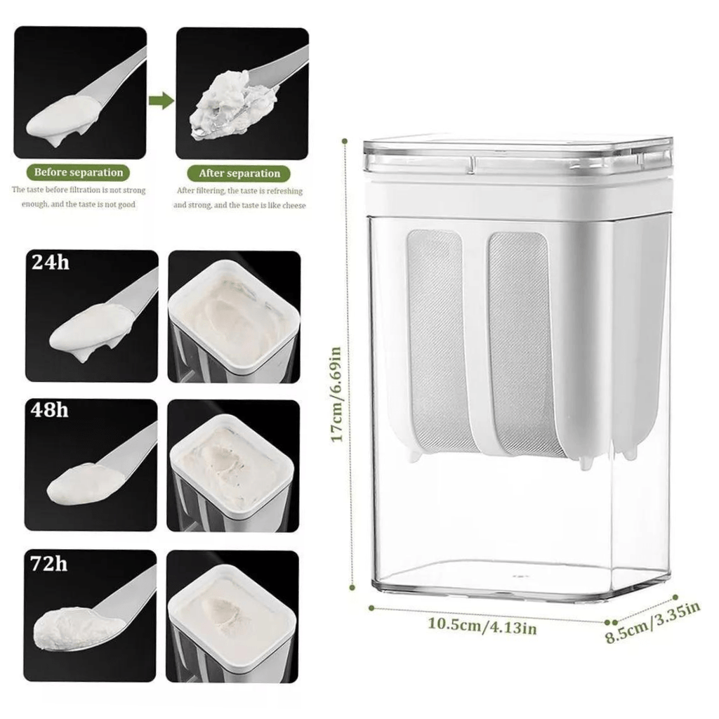 Multifunctional Hung Curd Maker with Fine Mesh Strainer(1100ml)