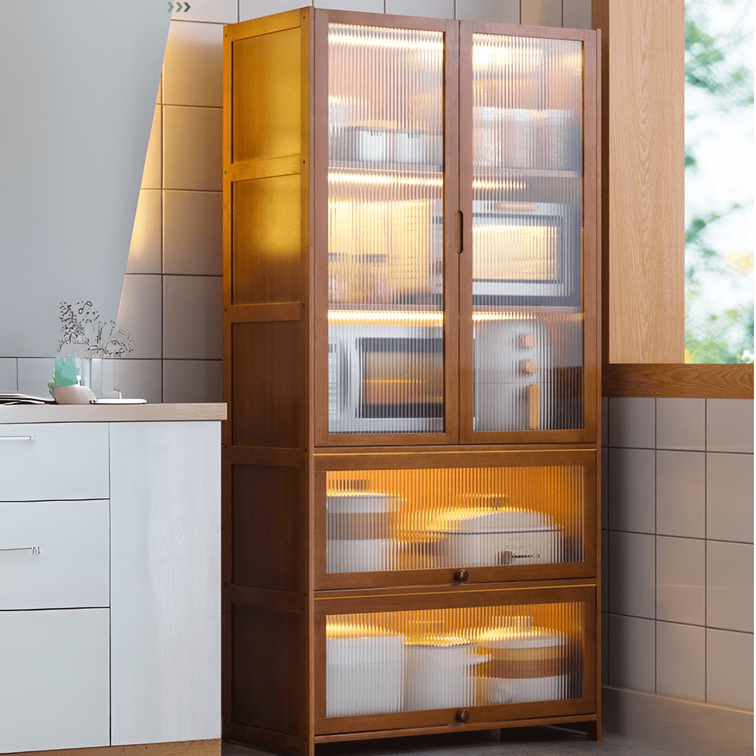 Multipurpose Bamboo Wood Kitchen Storage Rack(80cm)