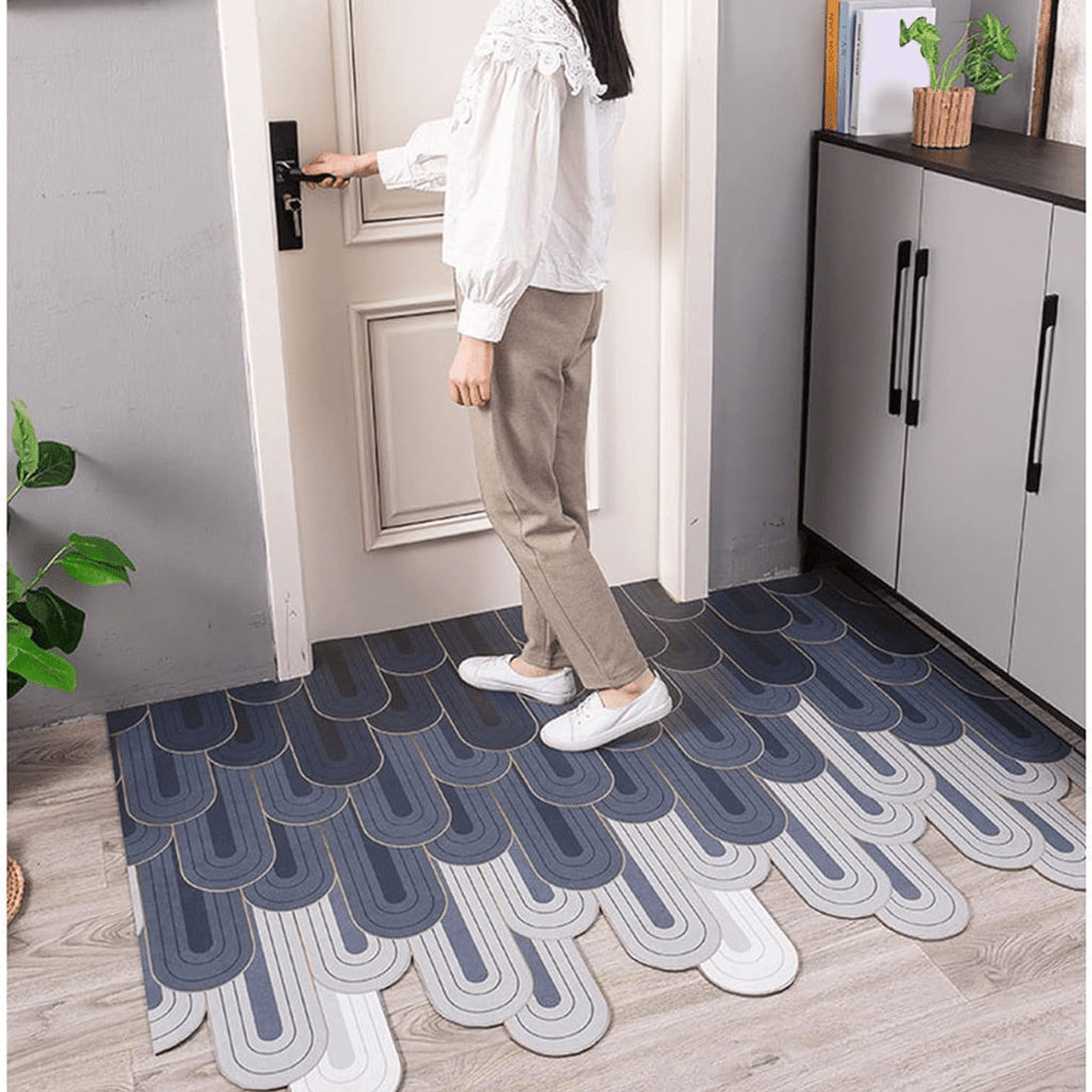 Non-Slip Cuttable Luxury Floor Mats (Blue)