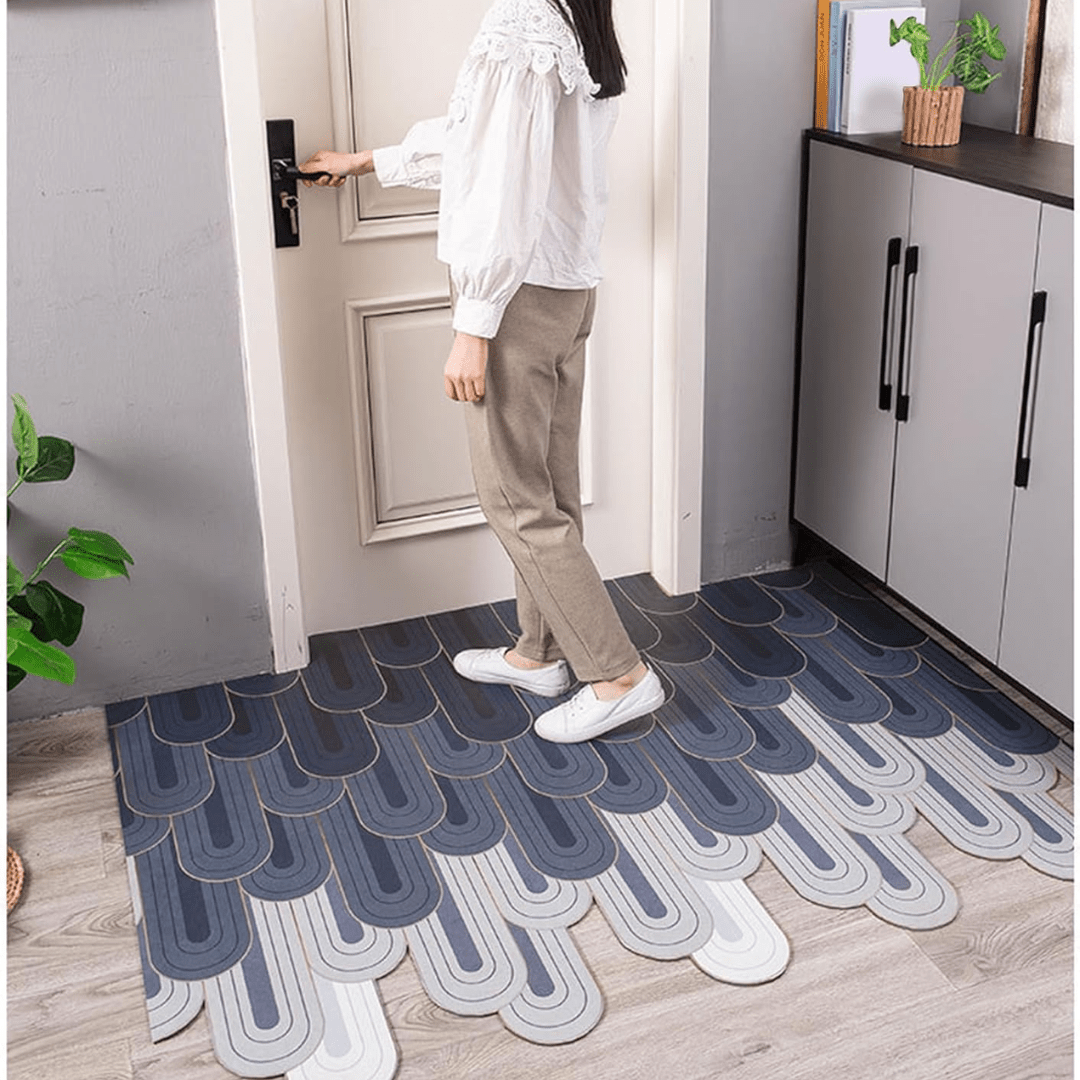 Non-Slip Cuttable Luxury Floor Mats (Blue)