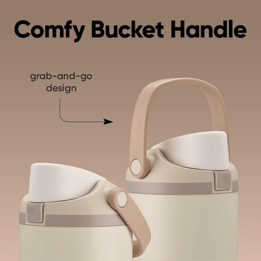 Stainless Steel Insulated Bottle with Secure Lock Lid and Straw(1200ml)