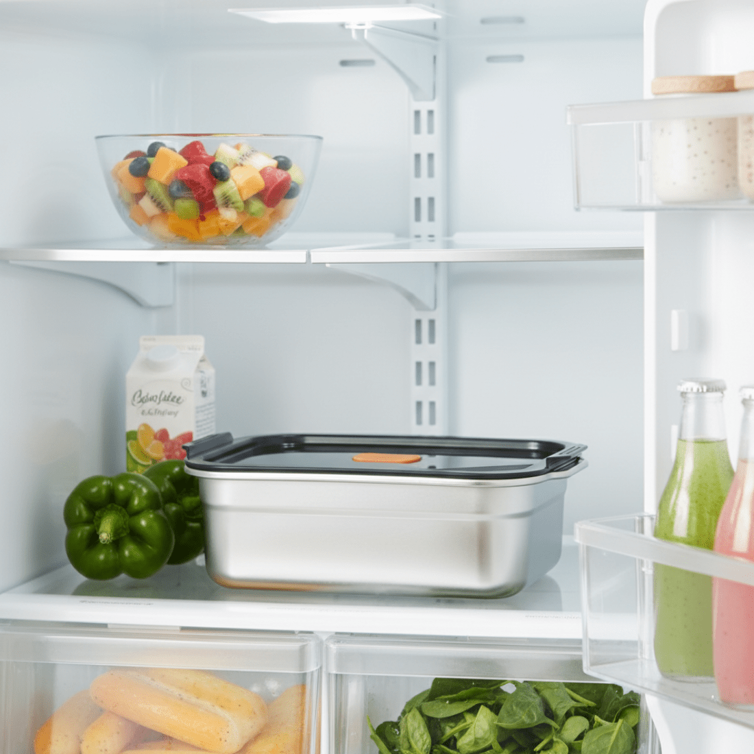 Multifunctional Vacuum-Sealed Stainless Steel Food Storage Container(1600ml)