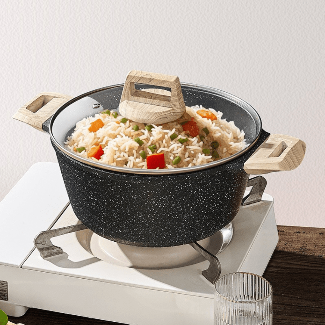Maifan Stone Non-Stick Sauce Pan (Black-24cm)