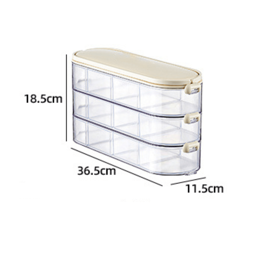 Multi-Purpose Transparent Storage Organizer Box With Handle (White)
