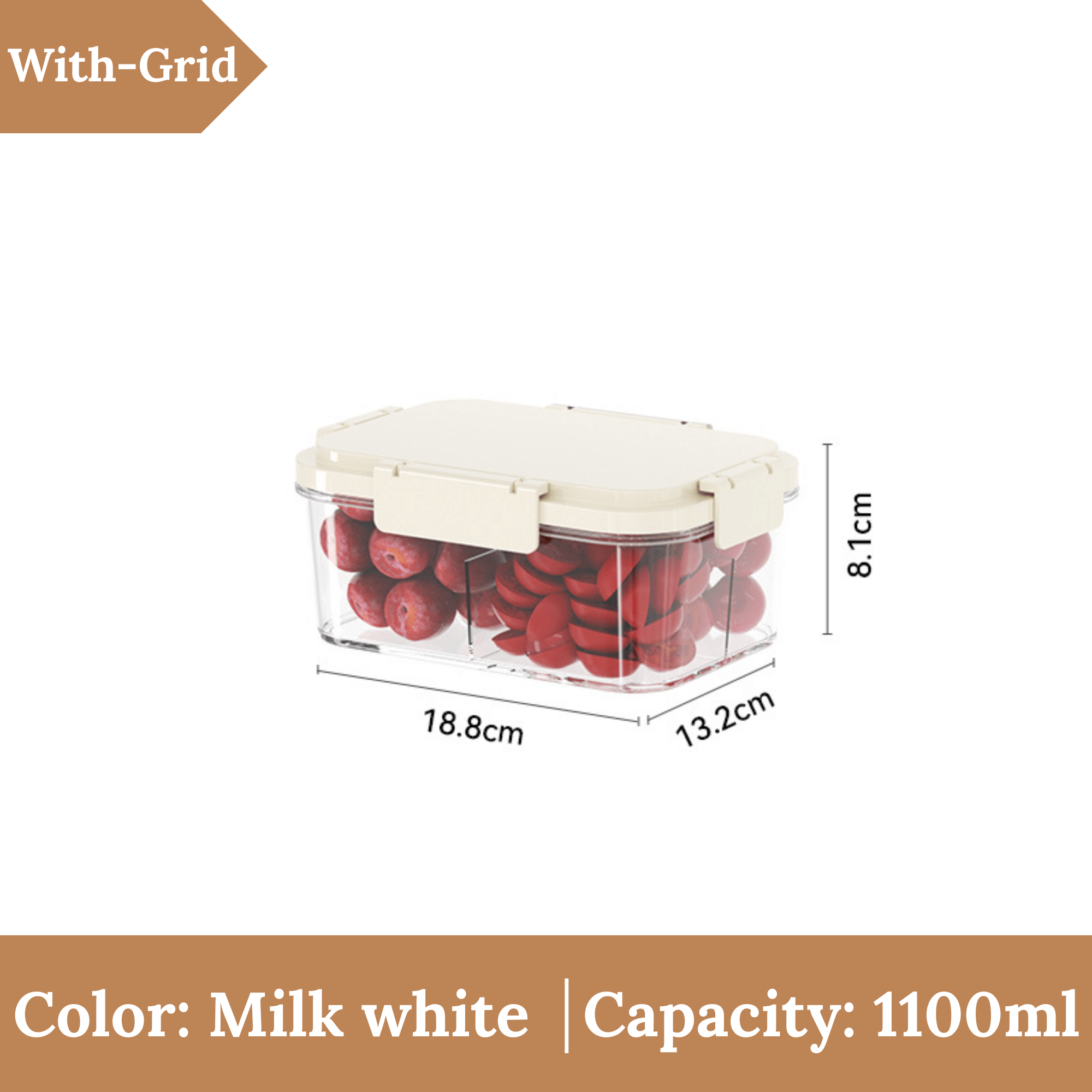 Multi-Purpose Leakproof Food Storage Container with Compartments