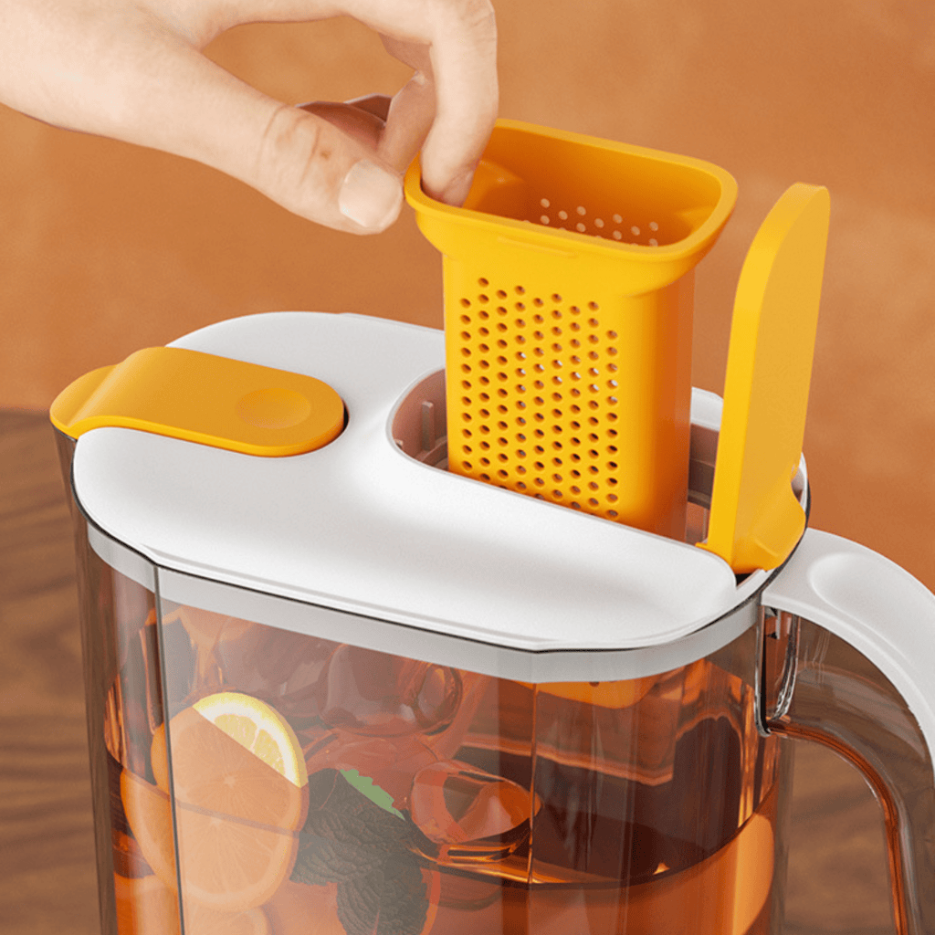 Multi-Purpose Beverages Kettle Jar with Strainer and 4 Cups (2.6L)