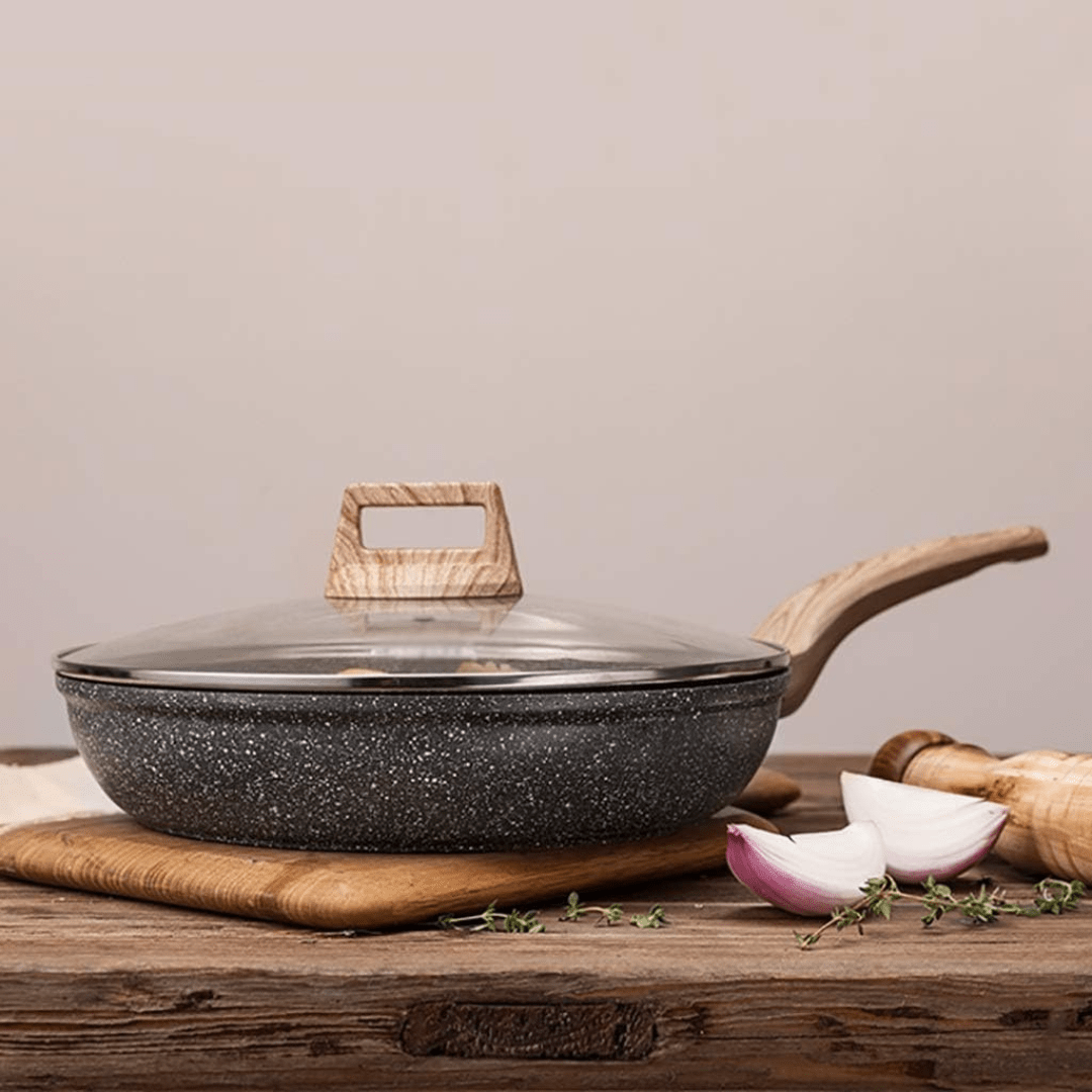 Maifan Stone Non-Stick Flat Bottom Frying Pan (24cm)