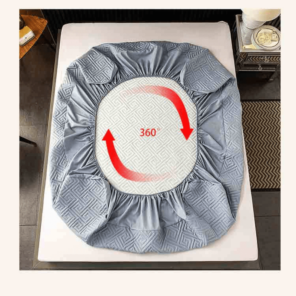 Feather Touch Quilted Bed Sheets With 2-Pillow Covers