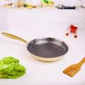 Multi-Purpose Stainless Steel Gold Honeycomb Frying Pan (24 cm)