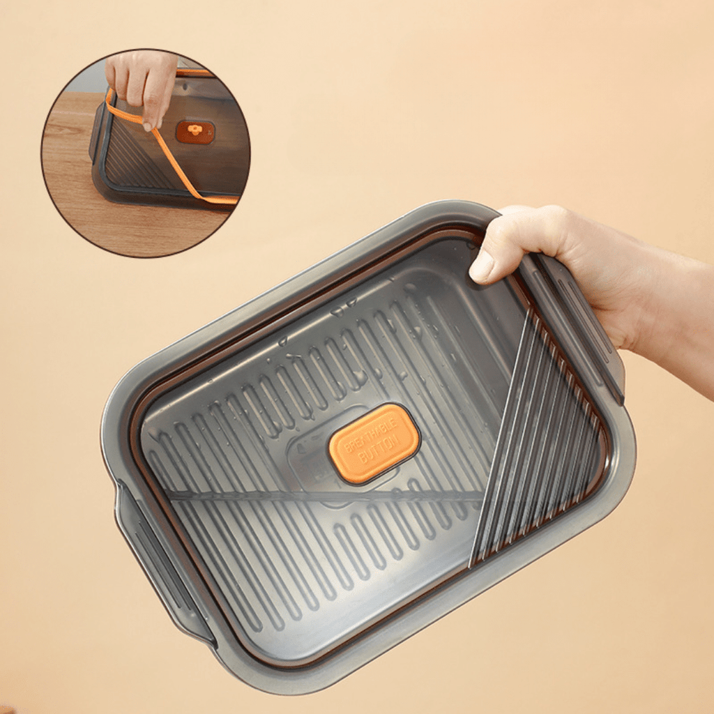 Multifunctional Vacuum-Sealed Stainless Steel Food Storage Container