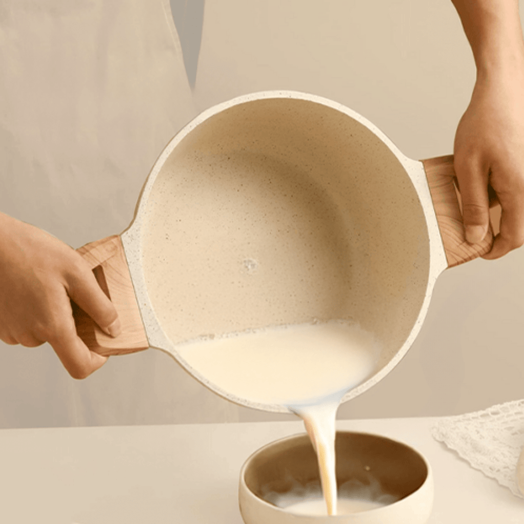 Maifan Stone Non-Stick Sauce Pan (White-24cm)