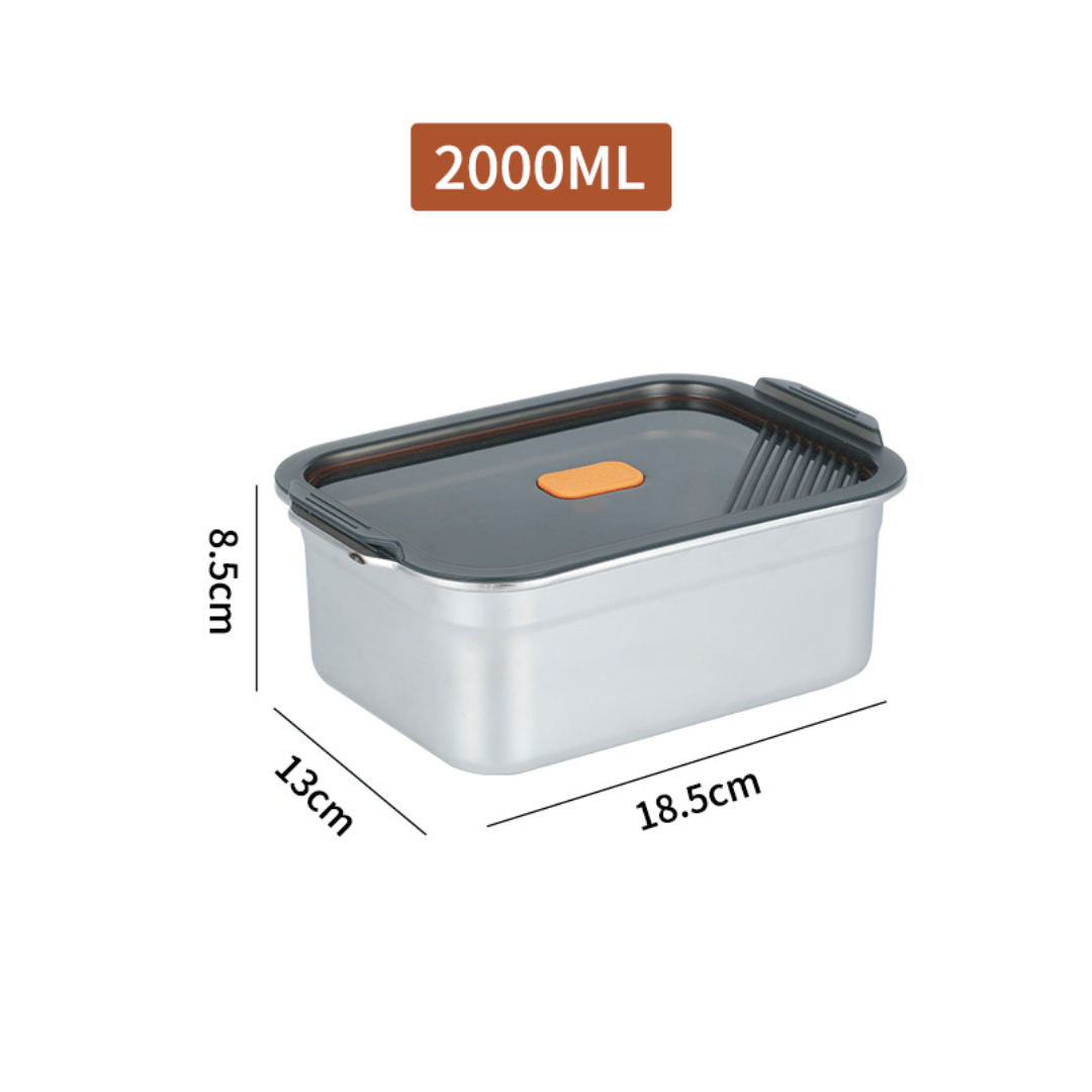 Multifunctional Vacuum-Sealed Stainless Steel Food Storage Container(2000ml)