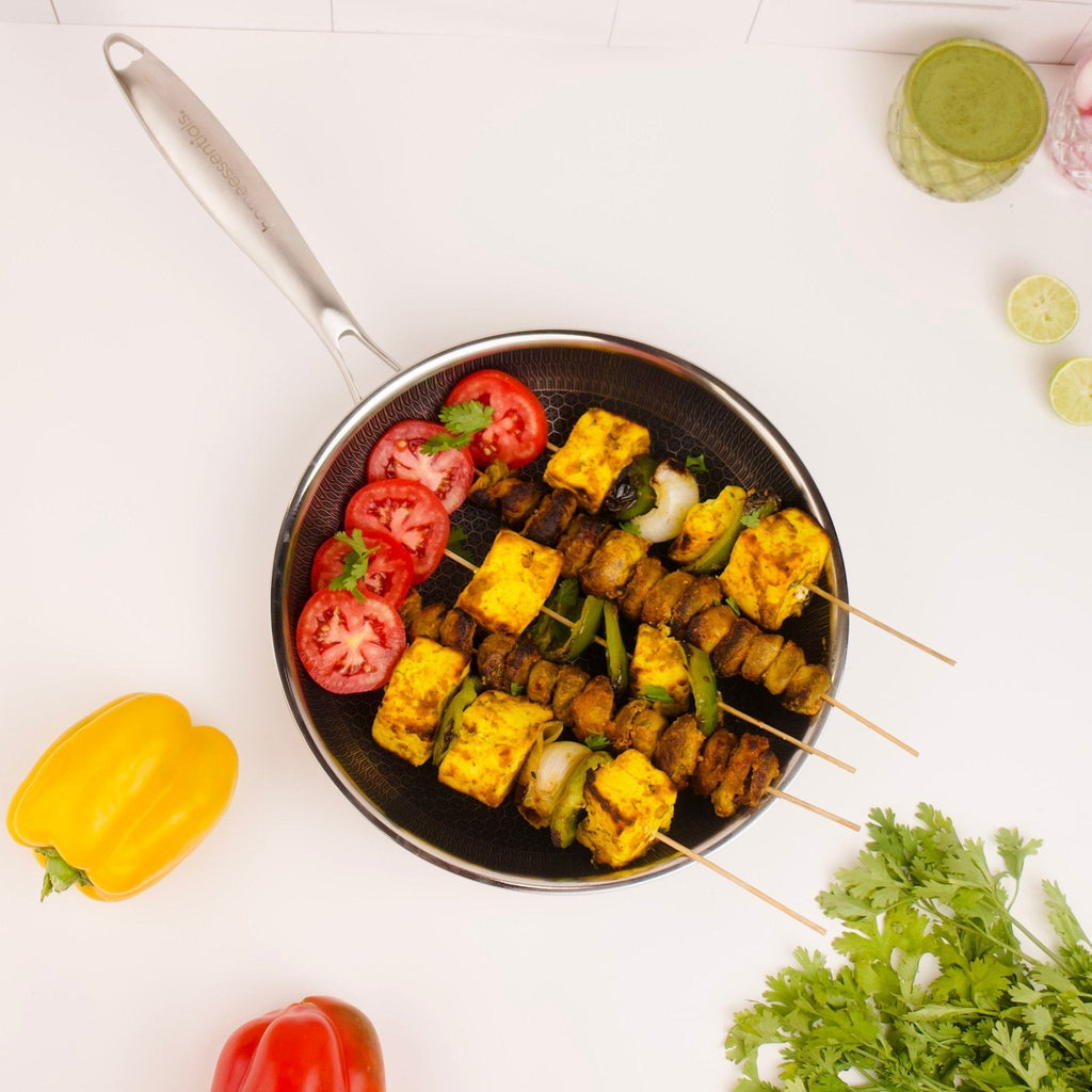 Multi-Purpose Stainless Steel Non-Stick Honeycomb Frying Pan(24cm)