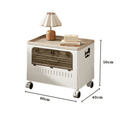 Multi-Purpose Plastic Foldable Clothing and Toy Storage Box with Wheels