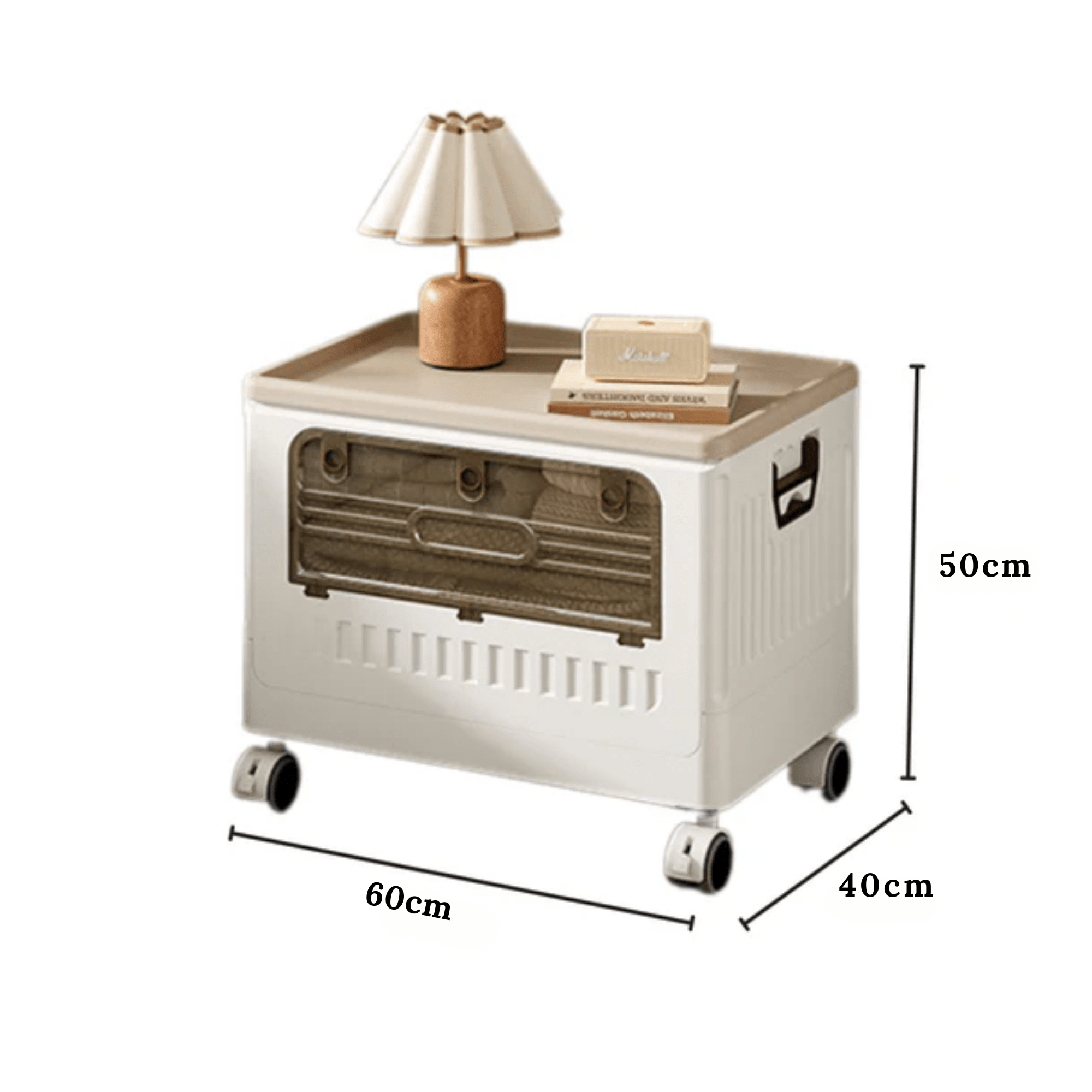 Multi-Purpose Plastic Foldable Clothing and Toy Storage Box with Wheels