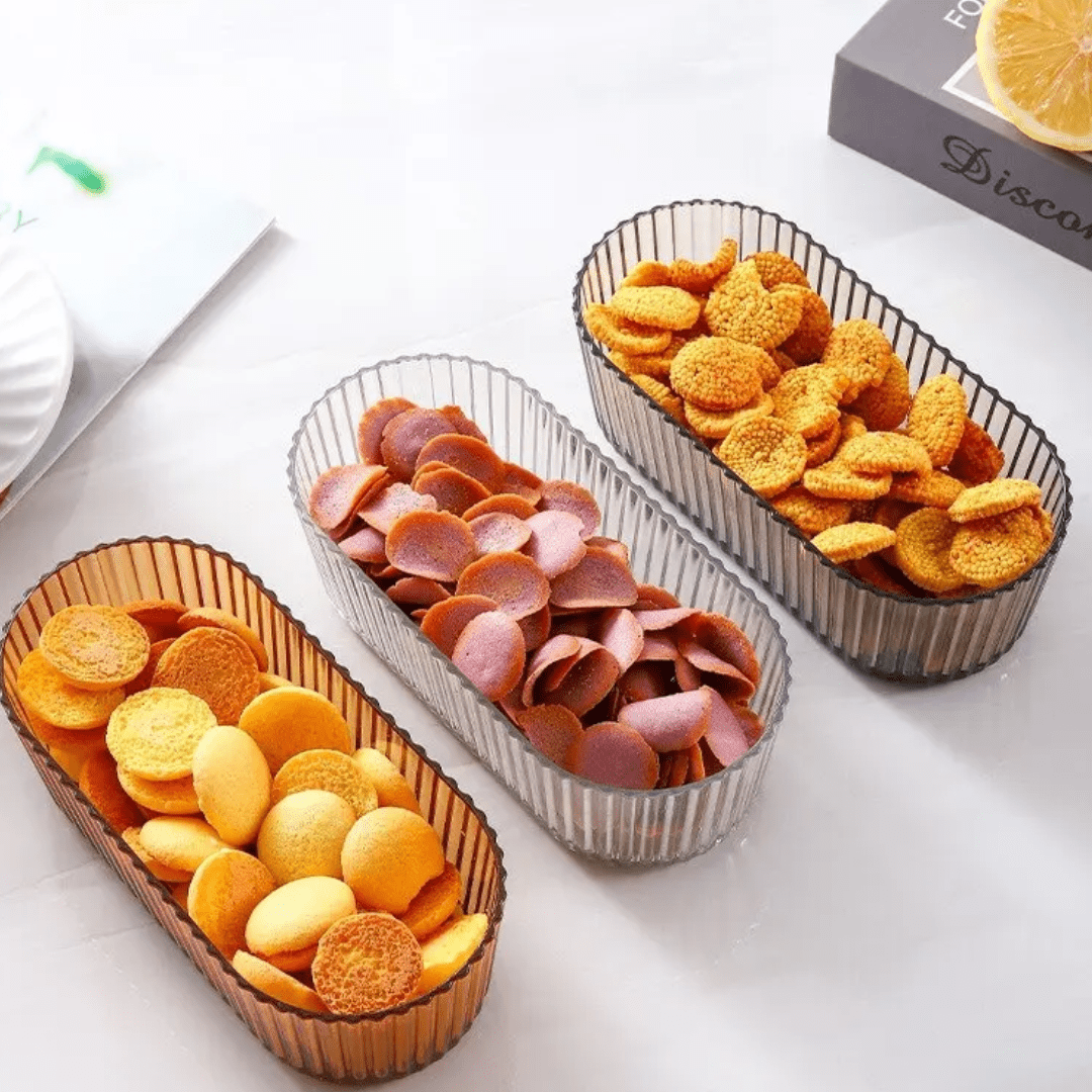 Multifunctional U-Shaped Vertical Stripe Snack Box