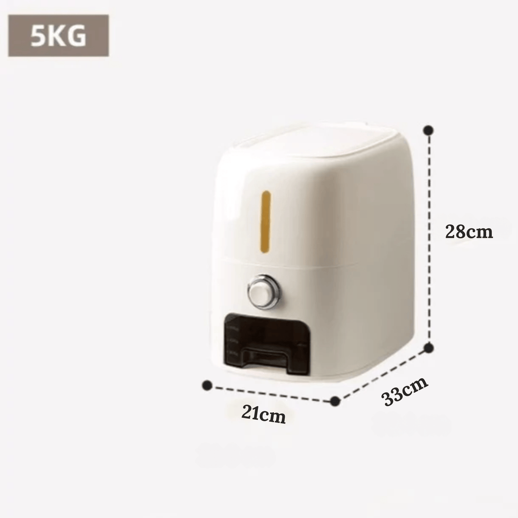 Multi-Purpose Airtight Rice Storage Container with Measuring Cup(5kg)