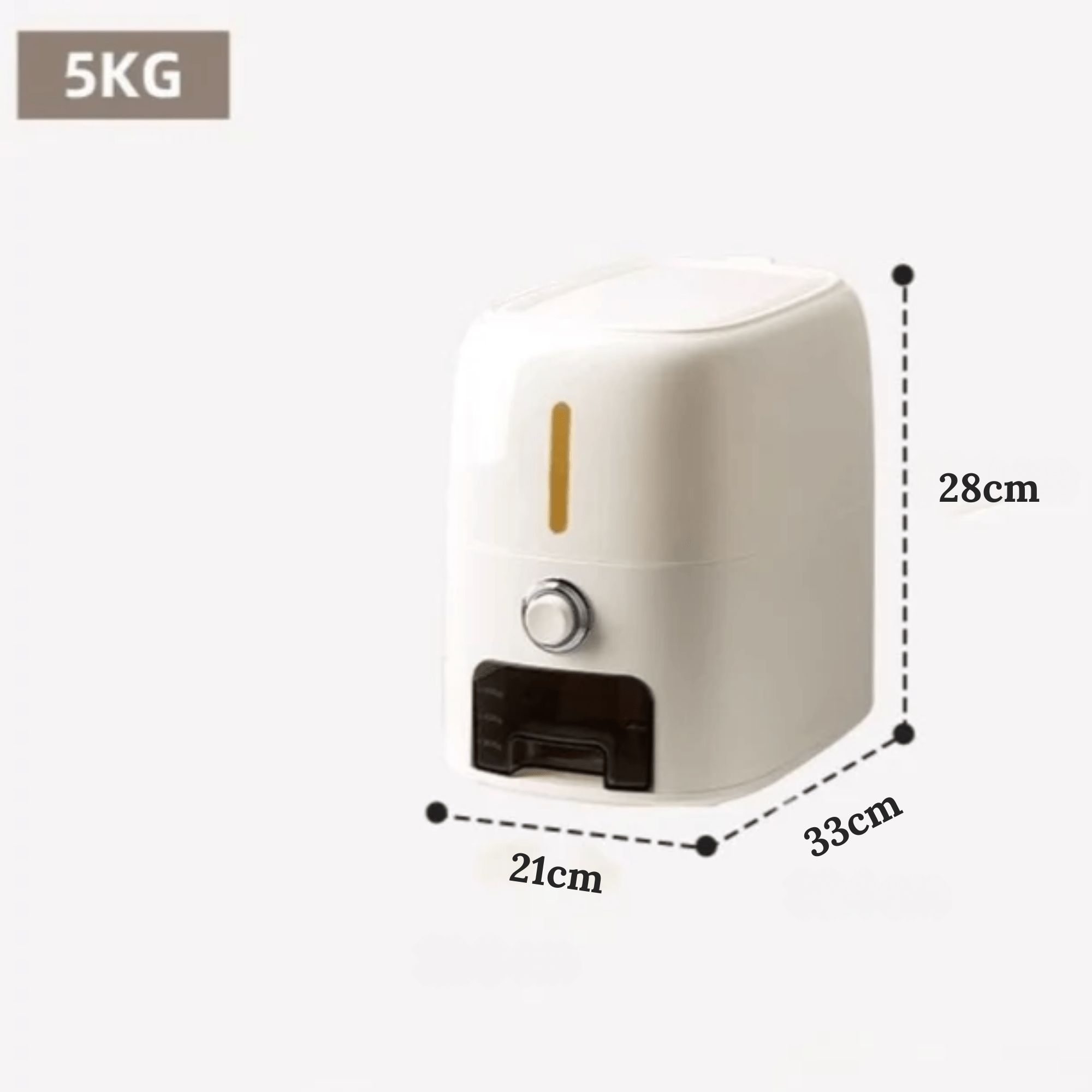 Multi-Purpose Airtight Rice Storage Container with Measuring Cup(5kg)