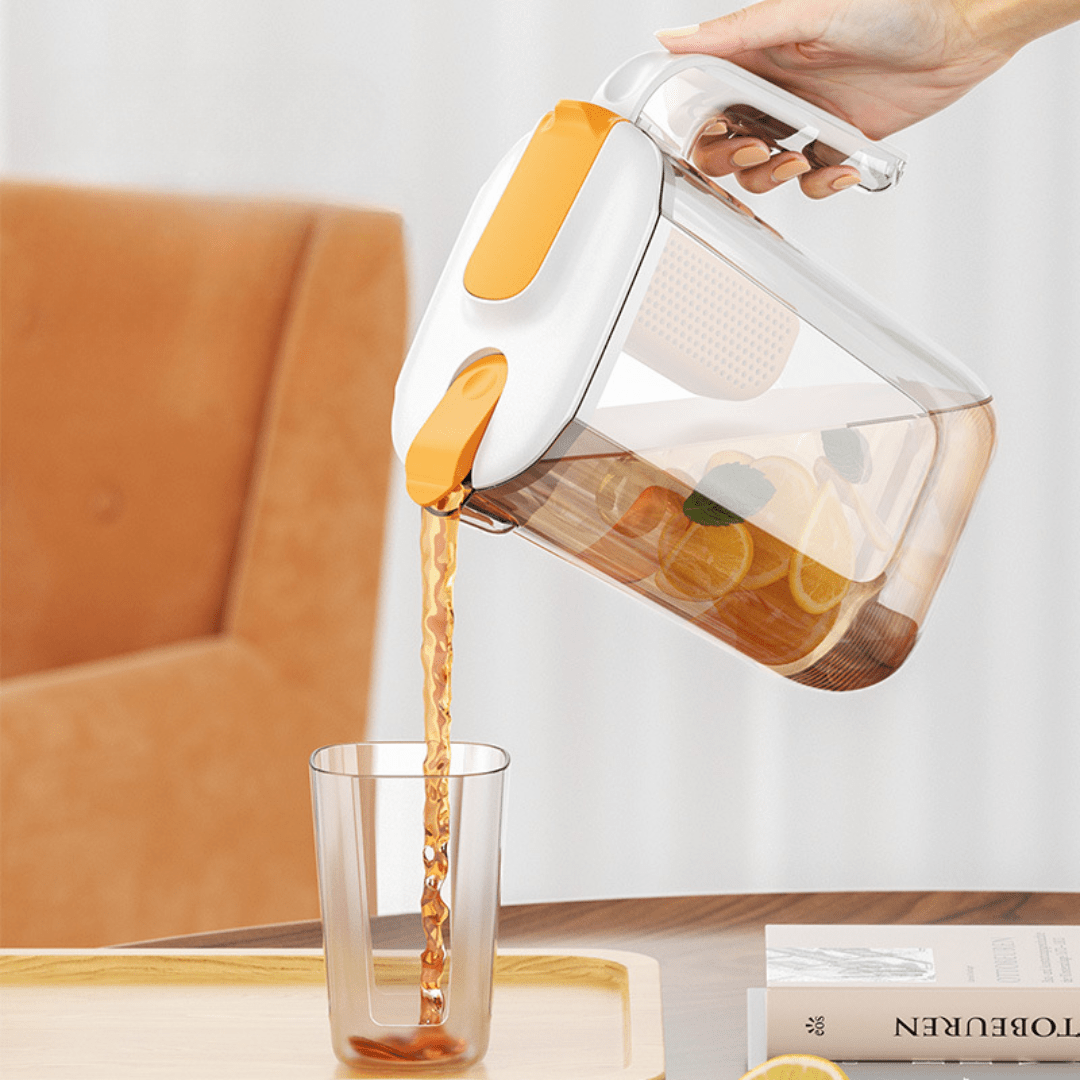 Multi-Purpose Beverages Kettle Jar with Strainer and 4 Cups (2.6L)