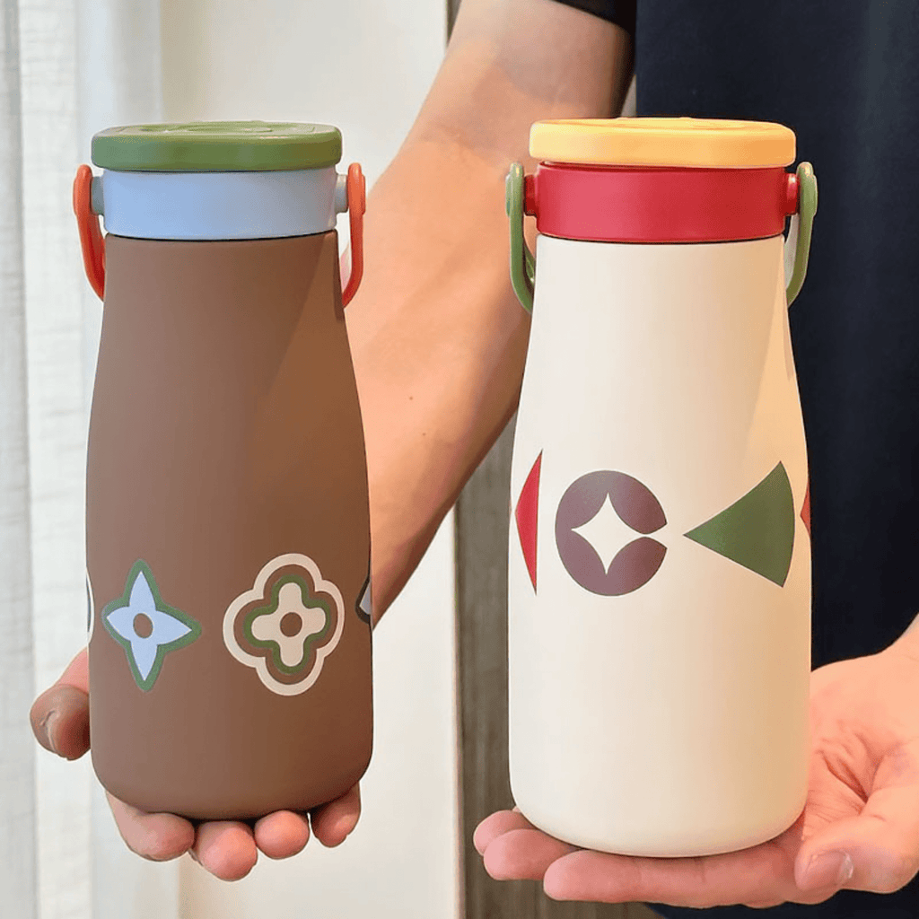 Portable Leakproof Stainless Steel Thermos Cup with Handle(600ml)