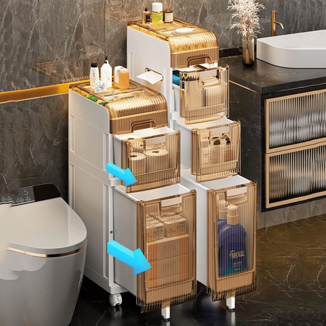 Multipurpose Plastic Bathroom Storage Cabinet