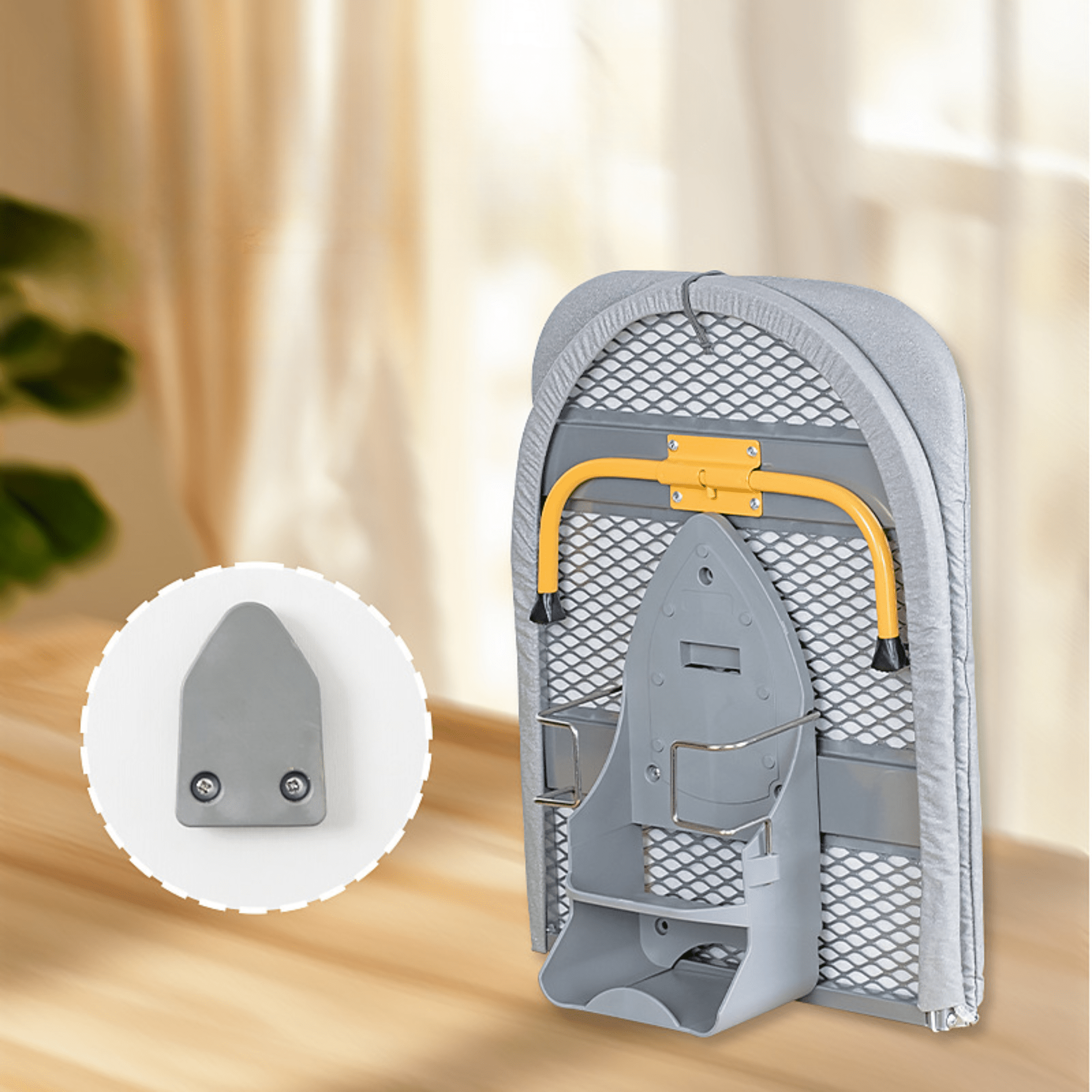 Multi-Functional Foldable Desktop Ironing Board with Storage Rack