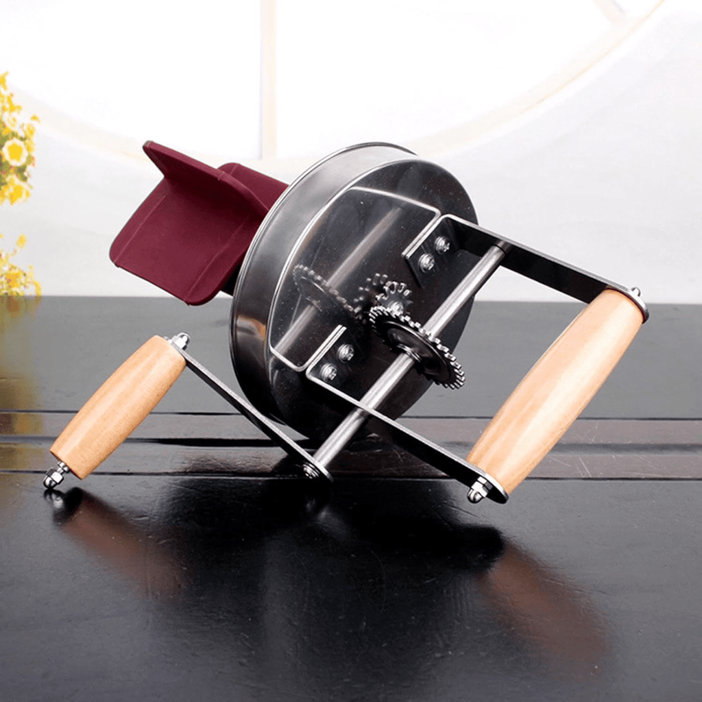 Manual Hand-Crank Butter Churner with Wooden Handle (1500ml)