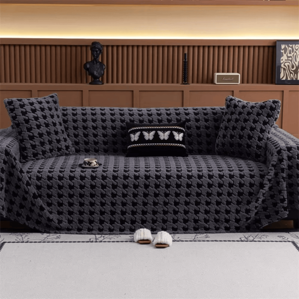 Luxurious Jacquard Sofa Cover (Grey)