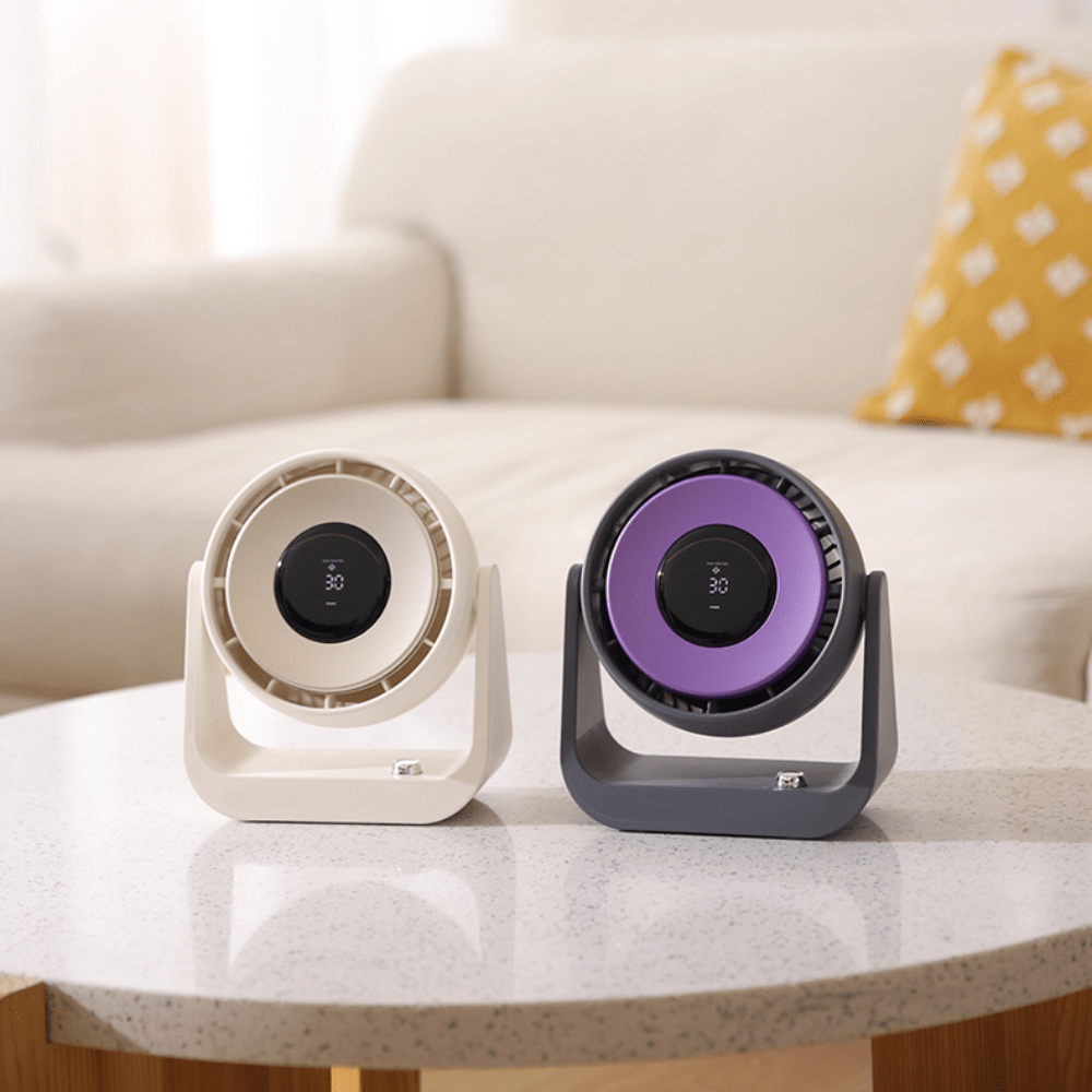 Rechargeable Desktop Fan with Digital Display, 5V