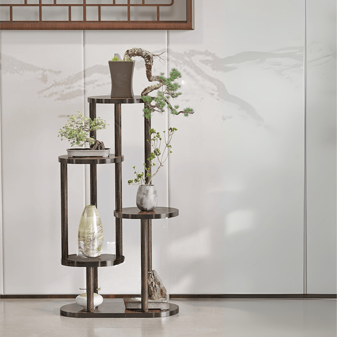Multi-Layer Retro Design Wood Indoor Plant Stand