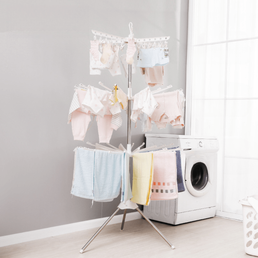 Multi-Layer Indoor Rotatable Floor Standing Clothes Drying Rack(74cm)