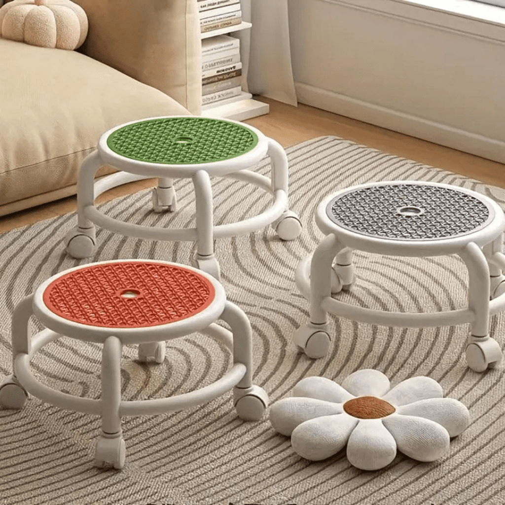 Multipurpose Comfortable Portable Swivel Rolling Stool