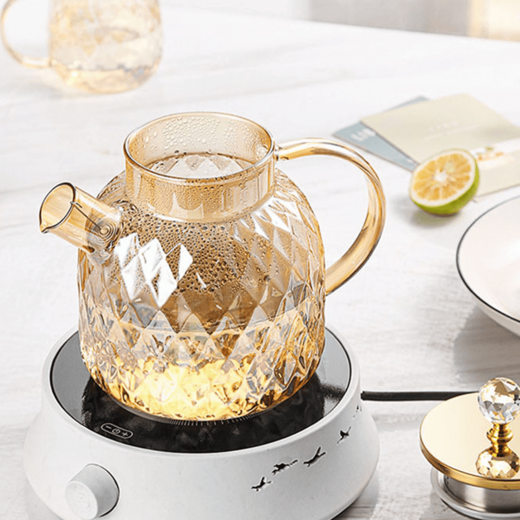 Multi-Purpose Borosilicate Glass Beverage Kettle With Lid