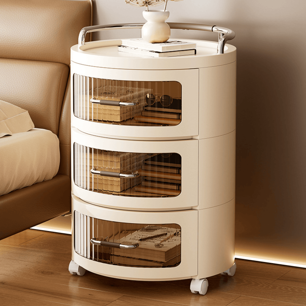 Multi-Layer Plastic Drawer Storage Cabinet with Wheels (43cm)