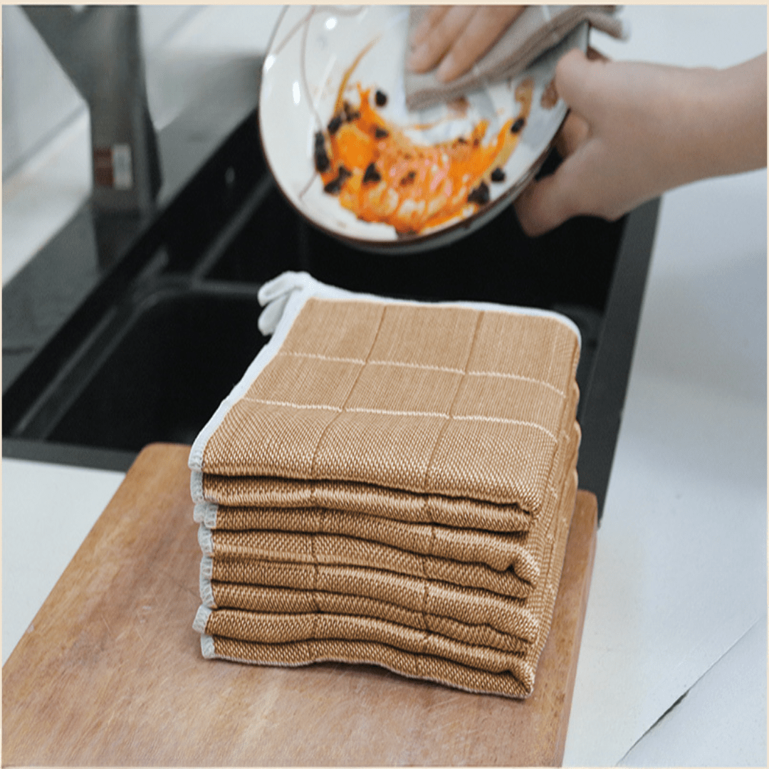 Multi-Purpose Thickened Wood Fiber Water Absorbent Cleaning Cloth(30 x 30cm)
