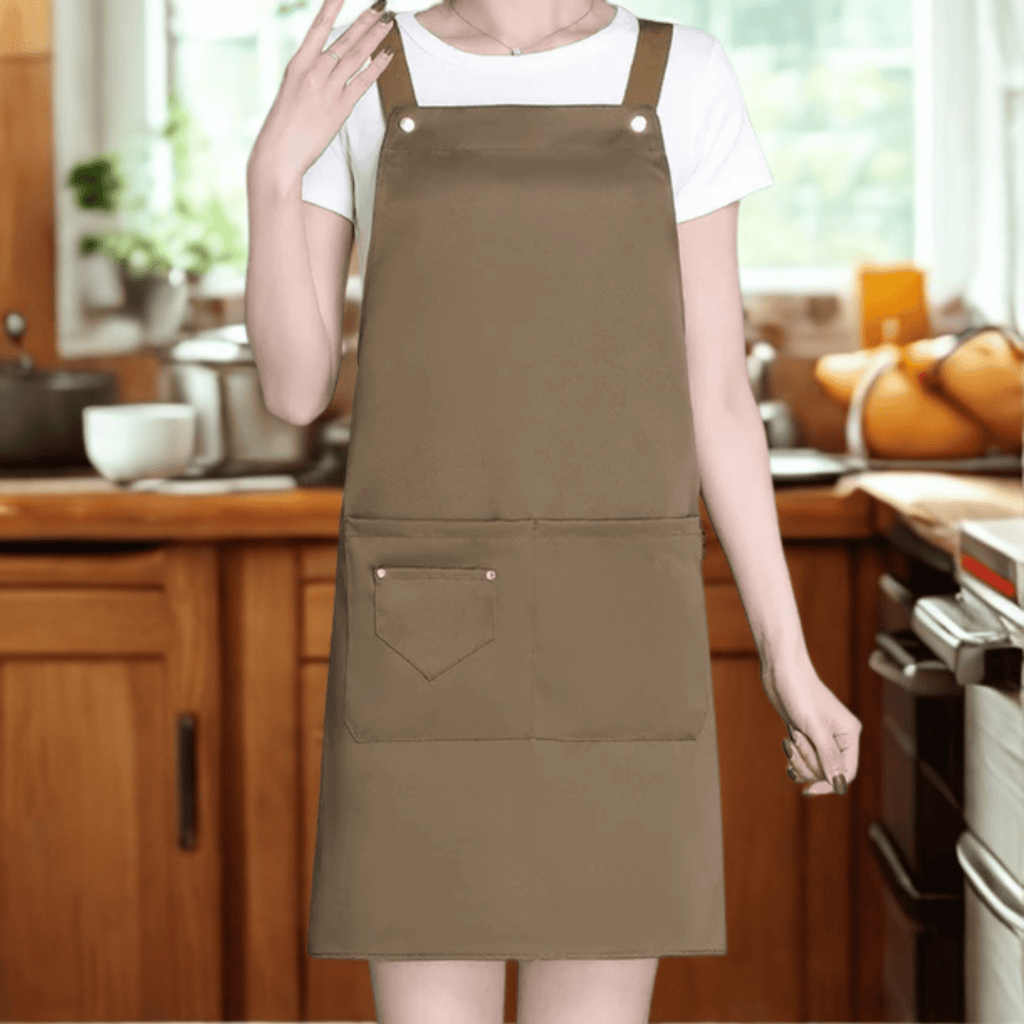 Premium Canvas Cross-Back Apron with Pockets