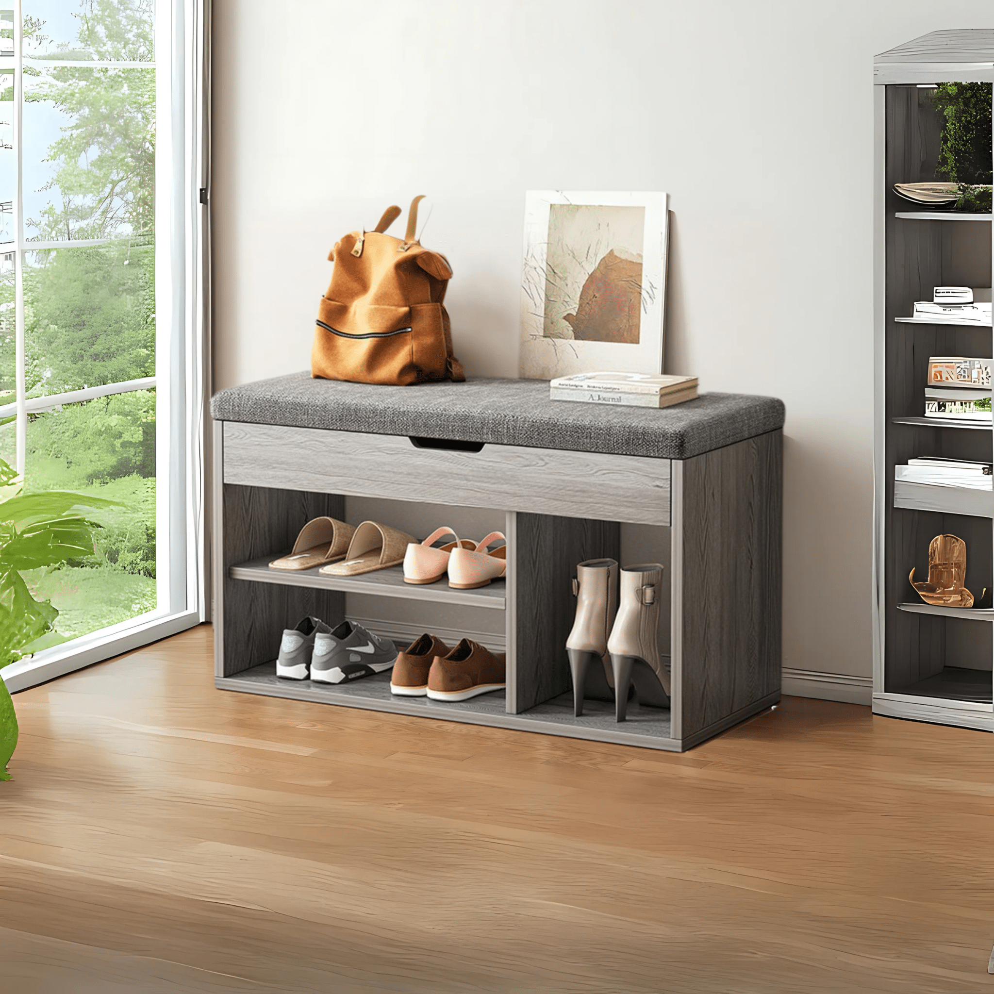 Shoe Rack With Lift Up Bench Top