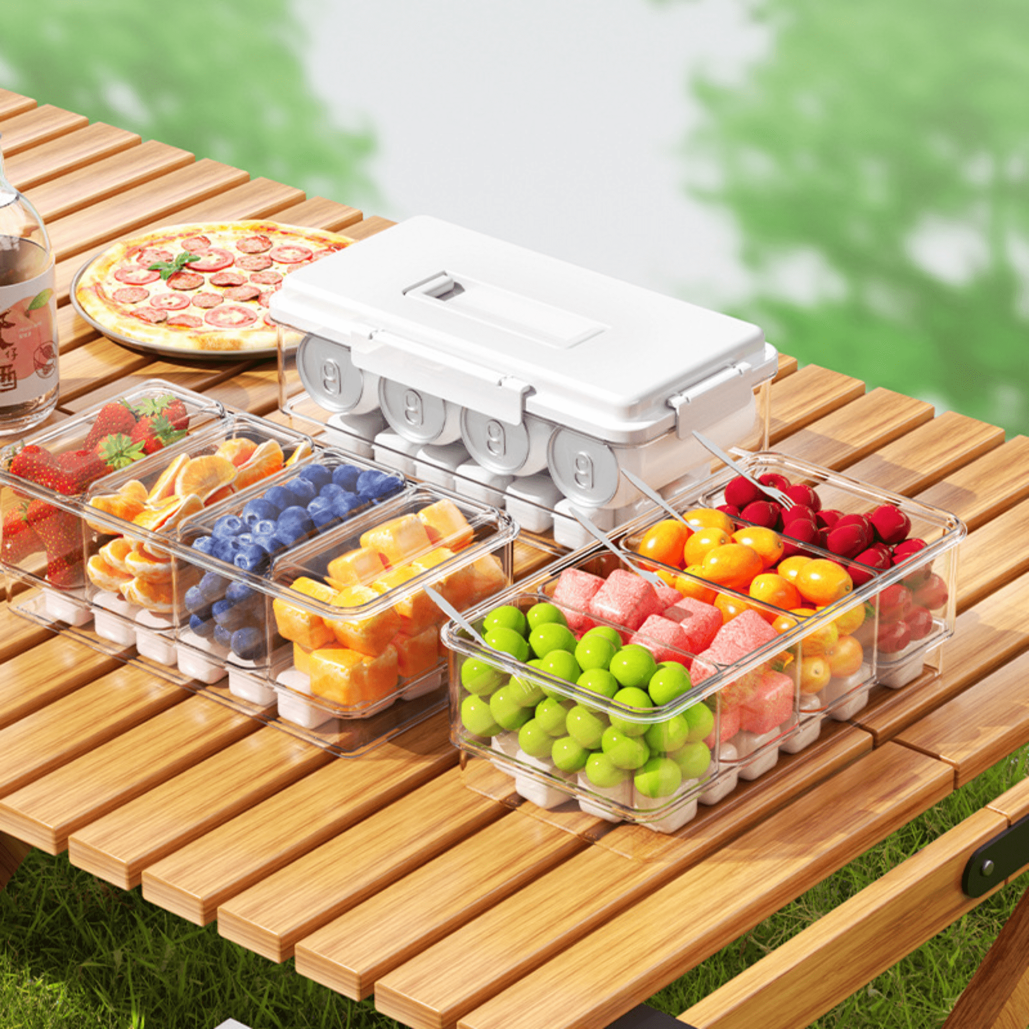 Multi-Purpose Leakproof Plastic Food Storage Container with Lid (Pack of 1)