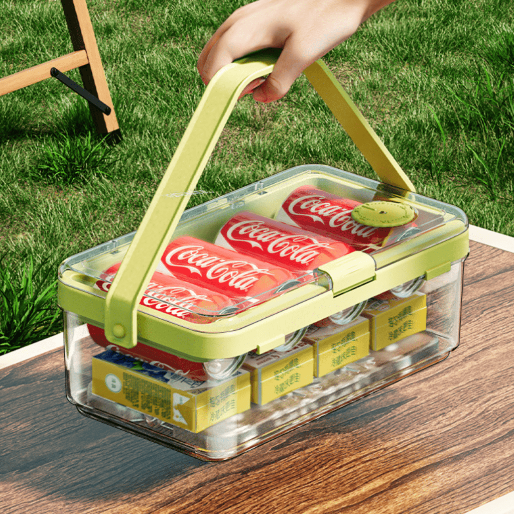 Multi-Purpose Portable Leak-Proof Sealing Crisper Box with Ice Crystals (Green)
