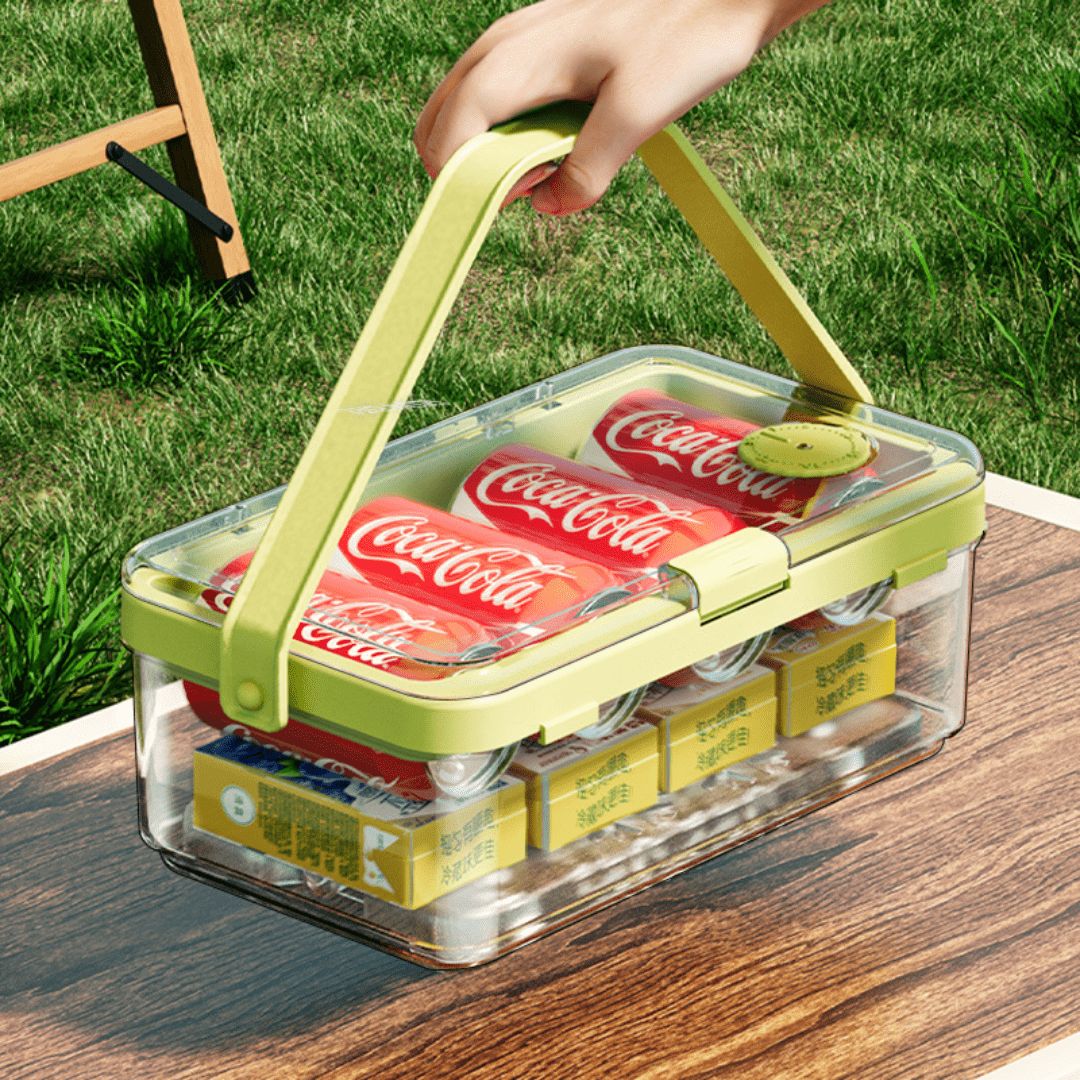 Multi-Purpose Portable Leak-Proof Sealing Crisper Box with Ice Crystals (Green)