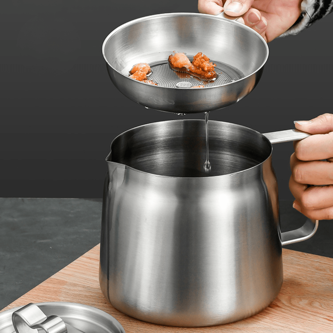 Multi-Purpose Stainless Steel Cooking Oil Strainer Pot