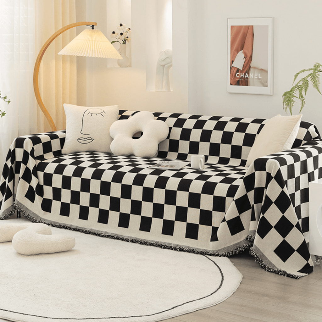 Black Elegance Elegance Chenille Sofa Cover