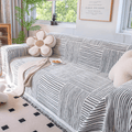 Striped Patchwork Elegance Chenille Sofa Cover